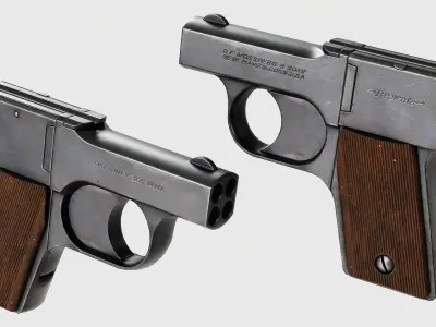 PBR Mossberg Brownie Derringer Low-poly 3D model