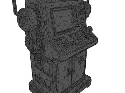 SciFi Control Panel Console Low-poly 3D model