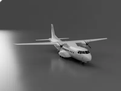 Casa CN-235 Military Transport Aircraft 3D model
