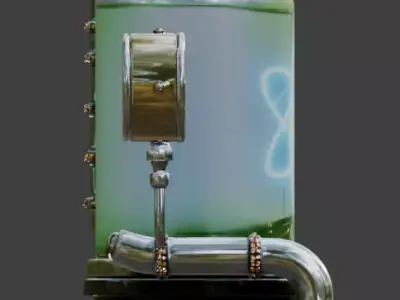 Industrial Atompunk Fusion Core Generator 3D Model Low-poly 3D model