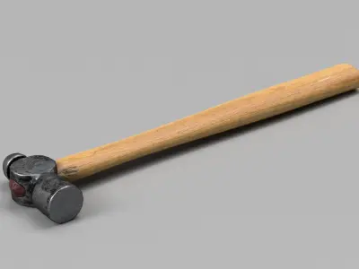 Ball Peen Hammer Low-poly 3D model