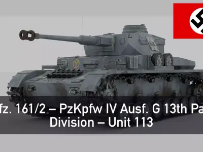 PzKpfwIV Panzer IV Ausf G 3D Model 3D model