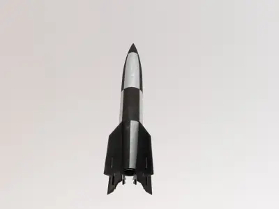 V2 Rocket Low-poly 3D model