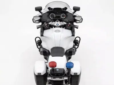 Modern Police Touring Motorcycle Low-poly 3D model