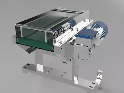 Vacuum forming belt conveyor 3D model