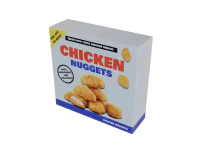 Snacks Chicken Nuggets Low-poly 3D model purchase