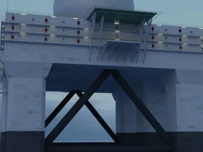 Radar SBX-1 3D model