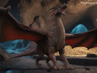 Red Dragon Basic Pose 3D model