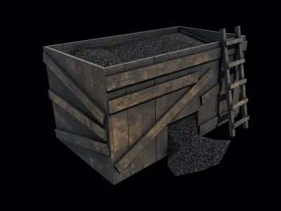 Coal Deposit Free low-poly 3D model