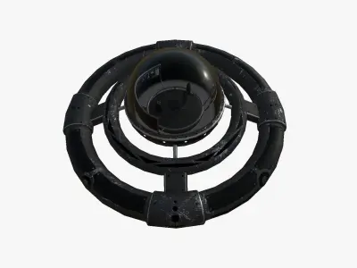 Alien Spaceship UFO E10 Full Black - Sci Fi Spacecraft Design Low-poly 3D model