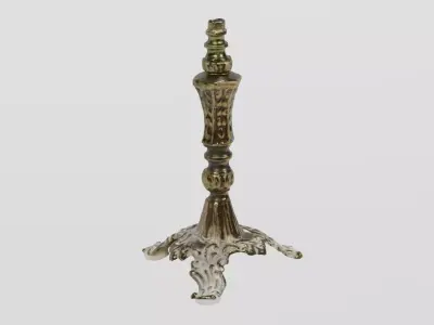 Brass Lamp Victorian Small  photogrammetry scan PBR 4K textures Low-poly 3D model
