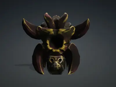Squid Monster Gun Low-poly 3D model