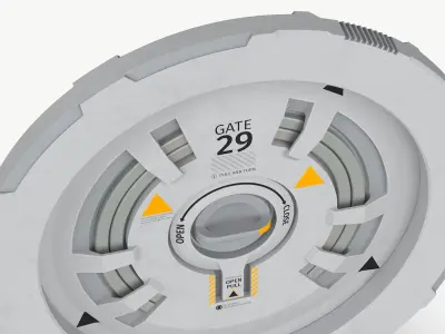 Gate 29 Sci-Fi Access Hatch White 3D model