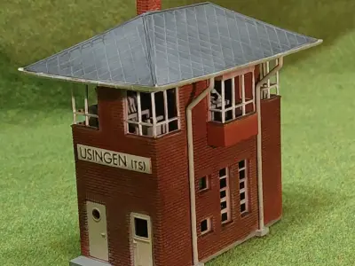 H0 scale Geraman Signal Box Usingen Ts - resin 3D print model
