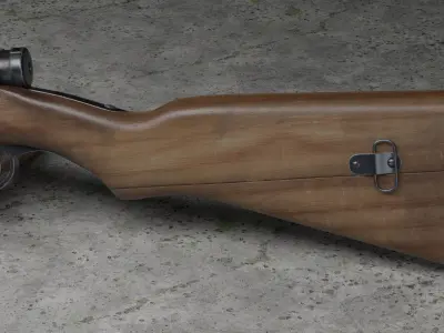 Arisaka 38 Low-poly 3D model