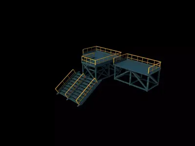 Industrial Platform 3D model buy