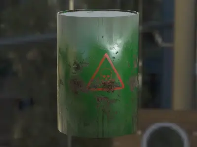 Game ready Low poly Realistic Barrel or fuel container 2 types Low-poly 3D model