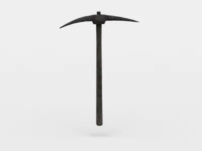 Pickaxe metal hammer Low-poly 3D model