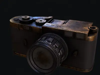 Vintange Camera Low-poly 3D model