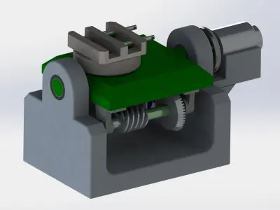 Biaxial angular rotation mechanism 3D model