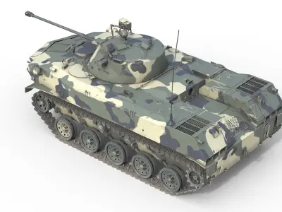 BMD 2 Infantry Fighting Vehicle Low-poly 3D model