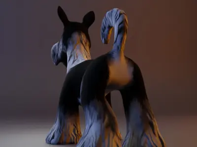 Stylized dog Low-poly 3D model