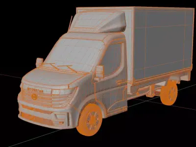Nissan Interstar Box Truck 3D model