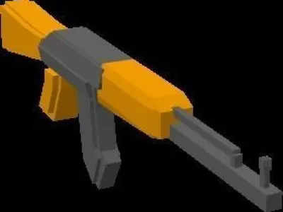 low poly ak47 Free low-poly 3D model