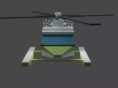 Helicopter Low-poly 3D model get