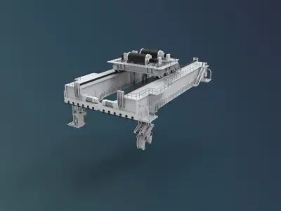 heavy overhead crane 3D model purchase