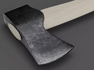 Wood Axe Low-poly 3D model purchase
