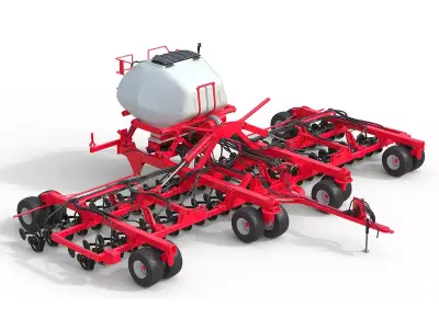 Air Drill Seeder  Low-poly 3D model