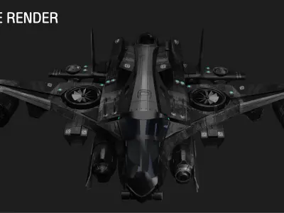 Sci-fi Aircraft  3D model