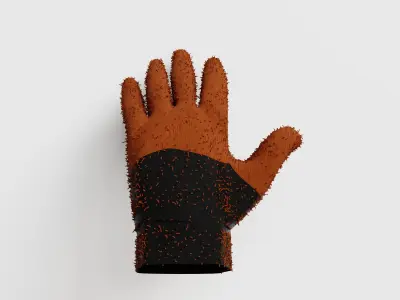 Winter Gloves with Microfiber Finish Free low-poly 3D model