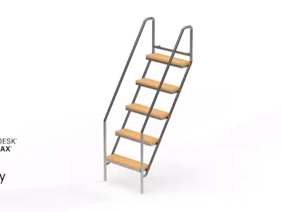 Stair Free 3D model