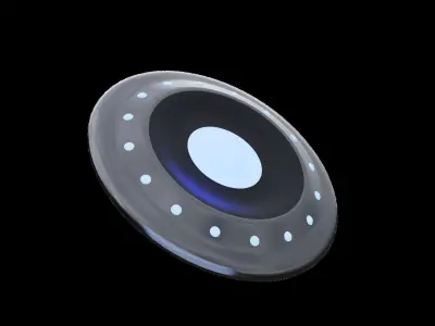 Stylized Cartoon UFO 3D model