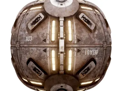 PBR Sci-Fi Industrial Texture 28 Low-poly 3D model