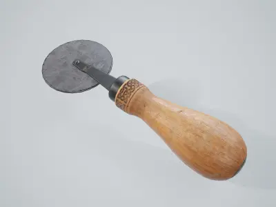 Pizza Cutter Tool PBR Game Ready Low-poly 3D model