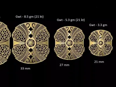 vr-pnd2102 taiwanese gold plated bead 3D print model