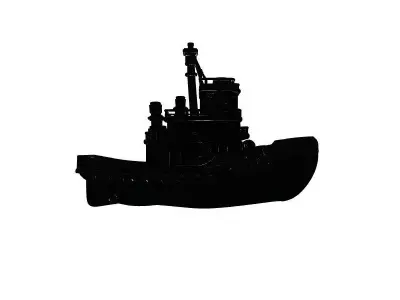 Classic Wooden Boat 3D Model 3D print model