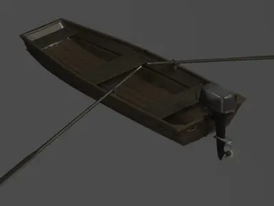 boat metal Low-poly 3D model