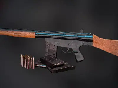 Heckler and Koch G3 Free low-poly 3D model