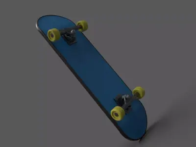 Skateboard 3D Model Low-poly 3D model
