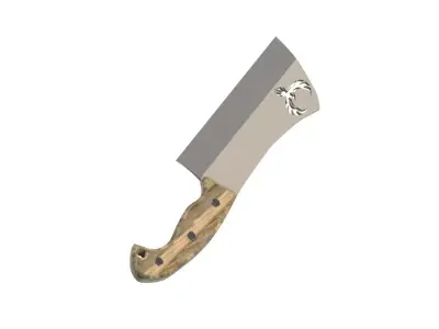 Cleaver knife Low-poly 3D model purchase