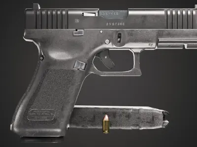 Glock 17 Gen 5 GameReady Low-poly 3D model