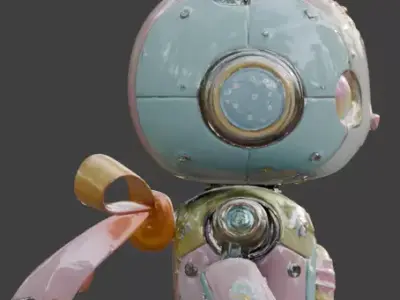 MECHANICAL EASTER BUNNY ROBOT 3D MODEL  Low-poly 3D model
