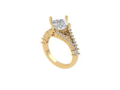 Princess Ring 3D print model 10