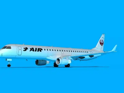 Embraer Emb-190 Japan Air Lines 3D model
