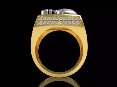 Horse Ring 3D print model 2