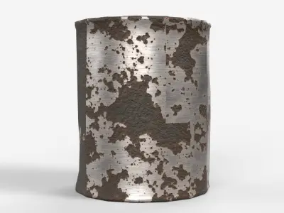 Rusted Can Low-poly 3D model